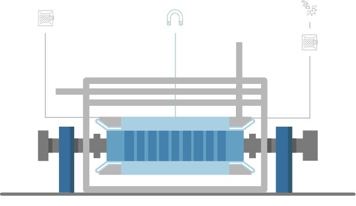 Turbogenerator schematic with sensors